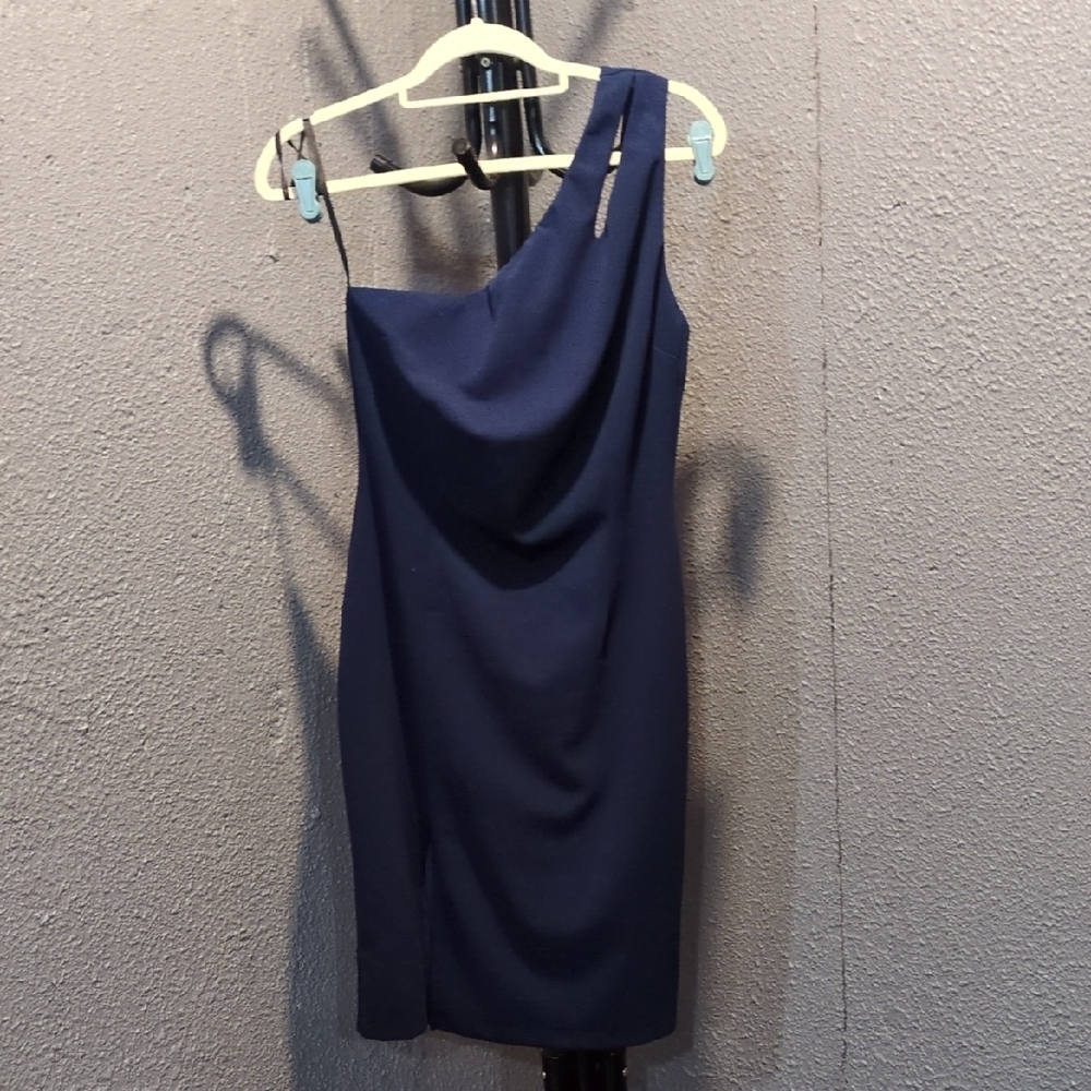 ELF Midnight Blue One-Shoulder Dress